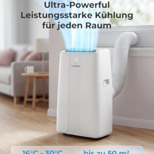 Alternative view of LEENON 14000 BTU Klimaanlage Mobil Klimagerät, 4 in 1 Kühlen Entfeuchten Lüftermodus Schlafmodus, Mobile Klima mit Abluftschlauch, Fernbedienung/24h Timer, Auto-Swing Air Conditioner, Für bis 50m²