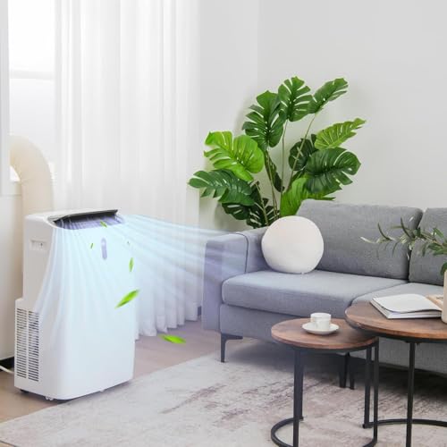 GOPLUS 16000 BTU Klimaanlage mit Abluftschlauch, 5 in 1 mobiles Klimagerät: Kühlen, Heizen, Entfeuchten, Belüften, Schlafmodus | 24H-Timer | App & Fernbedienung | für Raumgröße bis 30㎡ (16000BTU) – Bild 2
