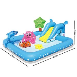 Alternative view of Bestway 53052B-03 - Planschbecken Fantastic Aquarium mit Rutsche, Wassersprüher und Spieltieren, 239 x 206 x 86 cm