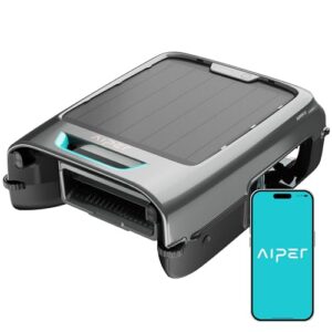 AIPER EcoSurfer S2 Solar Pool Skimmer Roboter, Poolroboter Akku mit App-Steuerung, 24/7 Oberflächenreinigung, Solar- & DC-Ladung, intelligente Hinderniserkennung, 150 µm Filter, OTA-Updates