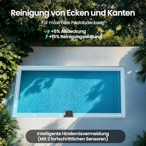 AIPER EcoSurfer S2 Solar Pool Skimmer Roboter, Poolroboter Akku mit App-Steuerung, 24/7 Oberflächenreinigung, Solar- & DC-Ladung, intelligente Hinderniserkennung, 150 µm Filter, OTA-Updates – Bild 5