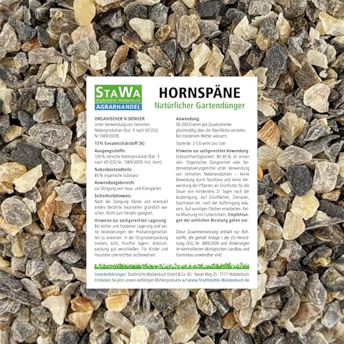 StaWa Hornspäne, organischer Naturdünger mit 13% Stickstoff, Langzeitdünger für Garten, Gemüsebeet, Obst, Rasen, Hochbeet und Zierpflanzen, 25 kg – Bild 4