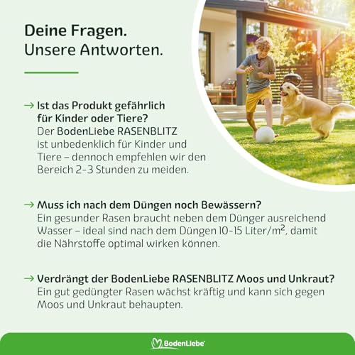 RASENBLITZ Rasendünger Sommer flüssig 5 L – flüssiger Rasendünger für starken Rasen trotz Hitze – ideal zur Ergänzung zu Rasensamen – inkl. Sprühflasche – Anwendung direkt am Gartenschlauch – Bild 4