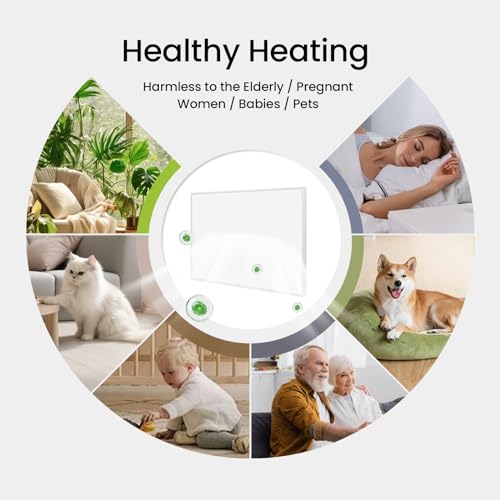 Hocosyme Infrarotheizung 1000 Watt mit Smart Steuerung, Energiesparende Infrarot Wandheizung, Elektroheizung mit Uberhitzungsschutz, WLAN App-Steuerung mit Fernbedienung, TÜV. – Bild 7