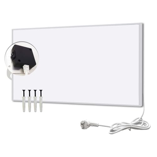 Hocosyme Infrarotheizung 180 Watt, Energiesparende Infrarot Wandheizung, Infrarot Heizung Heizkörper Heizpaneel, Elektroheizung mit Uberhitzungsschutz, 300 * 600mm, TÜV.