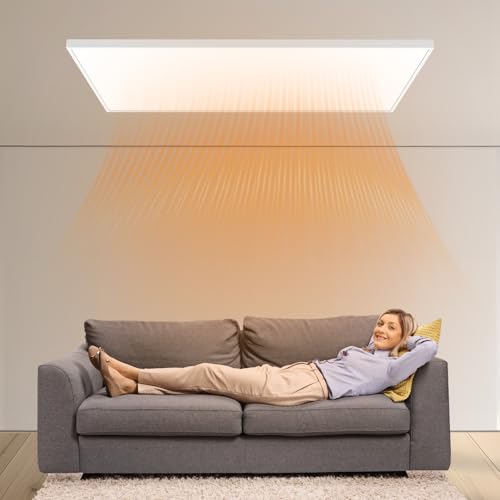 Hocosyme Infrarotheizung Deckenmontage 1000 Watt, Infrarotheizung Wandmontage mit Thermostat, 1-3 Min auf Betriebstemperatur bis 120 Grad, TÜV, mit Fernbedienung. – Bild 5