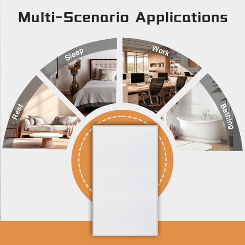 Hocosyme Infrarotheizung 600W mit Thermostat, Infrarotheizung Wandmontage, bis 120°C in 1-3 Min, für 6-12㎡, Flüsterleise, TÜV-Geprüft, V0-Schutz & Überhitzungsschutz, 3-Modus-Fernbedienung – Bild 6