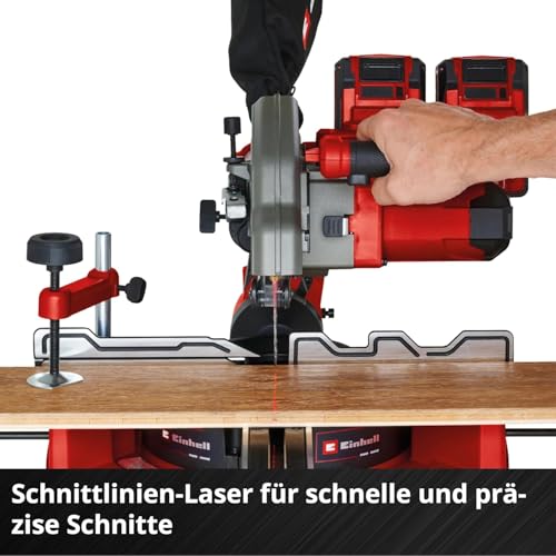 Einhell Akku-Zug-Kapp-Gehrungssäge TE-SM 36/8 L Li-Solo Power X-Change (36 V, max. 65 mm x 305 mm Schnitttiefe/-breite, Ø 216 mm Sägeblatt, neigbarer Sägekopf, ohne Akku) – Bild 10