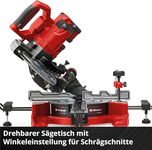 Einhell Akku-Zug-Kapp-Gehrungssäge TE-SM 36/8 L Li-Solo Power X-Change (36 V, max. 65 mm x 305 mm Schnitttiefe/-breite, Ø 216 mm Sägeblatt, neigbarer Sägekopf, ohne Akku) – Bild 11