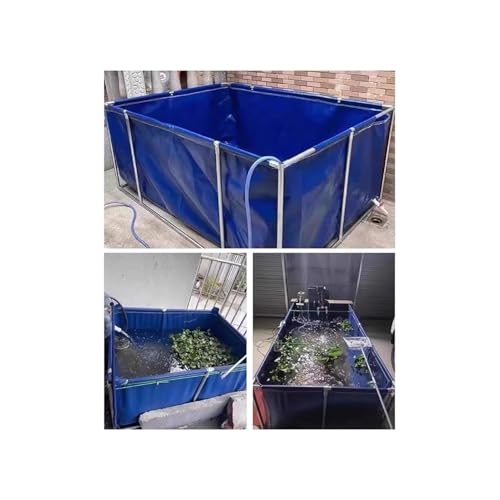 Aufstellpool, Oberirdischer Pool – Fischteich aus Segeltuch mit Metallhalterung(1x1.5x1m) – Bild 6