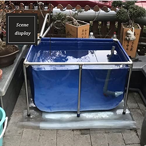 Aufstellpool, Fischteich aus PVC-Leinwand mit Stahlrahmen, klarer Sichtscheibe und Ablassventil –(140x140x35cm) – Bild 2
