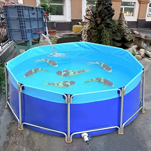 Fischteich mit Segeltuchrahmen, Oberirdischer, langlebiger Fischteich aus Segeltuch for Koi, Kinderbecken, GardenFarm(1.5x0.8m) – Bild 2