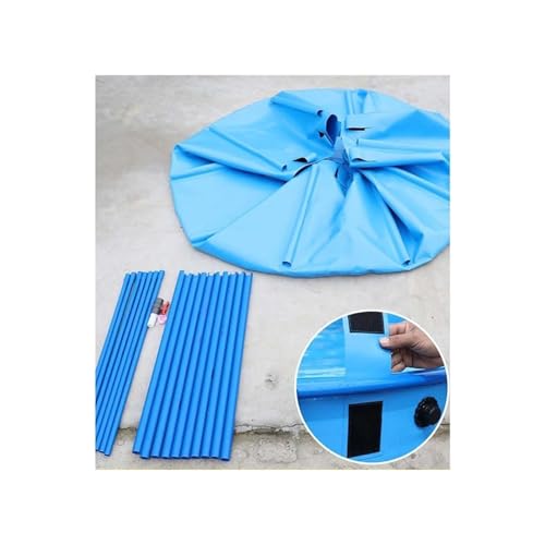 Aufstellpool, Oberirdischer Pool, Segeltuch, Fischteich, zusammenklappbares rundes Gestell, Koi-Wassertank(2X0.8M/2400L) – Bild 5