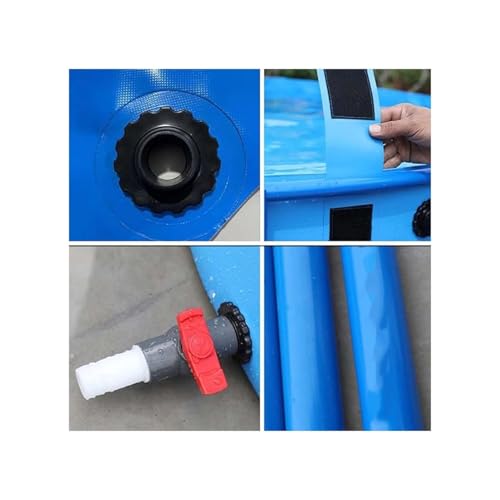 Aufstellpool, Oberirdischer Pool, Segeltuch, Fischteich, zusammenklappbares rundes Gestell, Koi-Wassertank(2X0.8M/2400L) – Bild 6