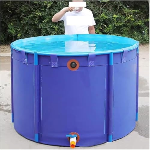 Aufstellpool, Fischteich aus Segeltuch mit Ablassventil und Halterung – PVC-Plane(3x0.8m) – Bild 3