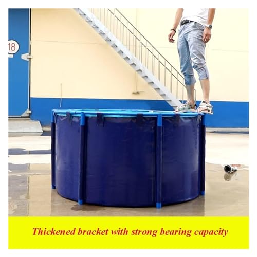 Aufstellpool, Fischteich aus Segeltuch mit Ablassventil und Halterung – PVC-Plane(3x0.8m) – Bild 4