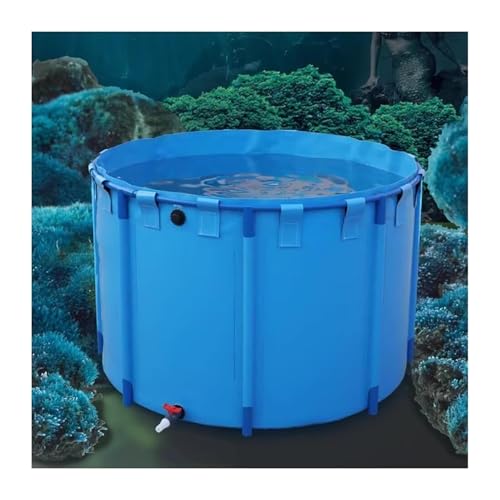 Aufstellpool, Robuster, gerahmter Fischteich aus PVC-Leinwand, for den Außenbereich(1.5x1.2m/4.92x3.94 ft)