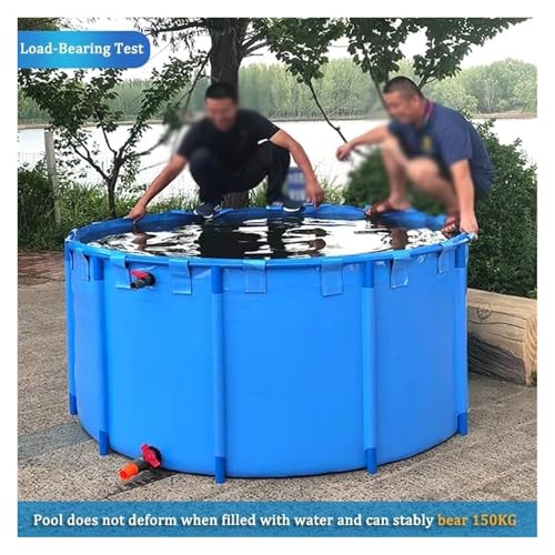 Aufstellpool, Oberirdische Fischteichfolie, PVC-beschichtetes Gewebe(16.4x3.9ft(5x1.2m)) – Bild 3