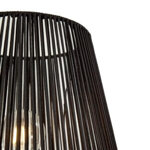 Alternative view of Qazqa Japandi außen Stehleuchte mit Schirm, Stehlampe für den Garten - Virginia - Schwarz, max. 15W, Geeignet für LED, 155cm, IP44, R