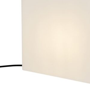 Alternative view of Qazqa Modern außen Stehleuchte, Stehlampe für den Garten - Nura - Weiß, max. 23W, Geeignet für LED, 38cm, IP44, Quadratisch
