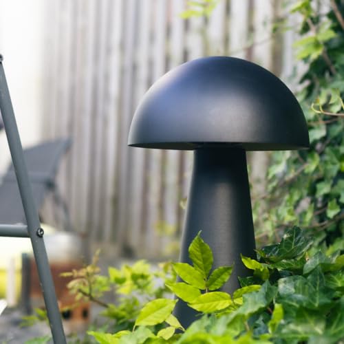 Qazqa Design außen Stehleuchte, Stehlampe für den Garten - Mushroom - Schwarz, max. 60W, Geeignet für LED, 50cm, IP44, Rund – Bild 2