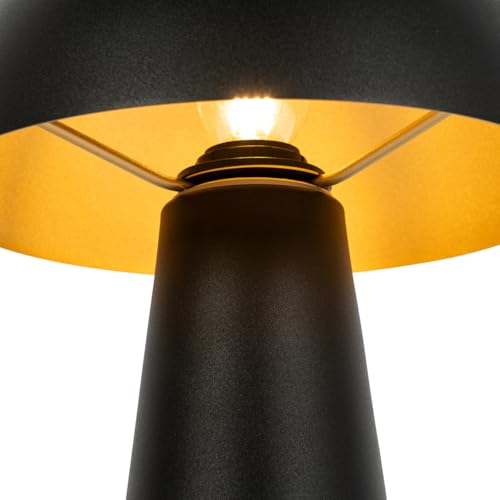 Qazqa Design außen Stehleuchte, Stehlampe für den Garten - Mushroom - Schwarz, max. 60W, Geeignet für LED, 50cm, IP44, Rund – Bild 3