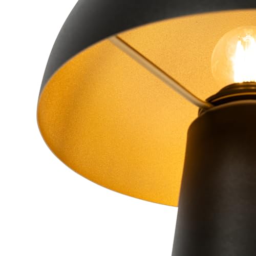 Qazqa Design außen Stehleuchte, Stehlampe für den Garten - Mushroom - Schwarz, max. 60W, Geeignet für LED, 50cm, IP44, Rund – Bild 4