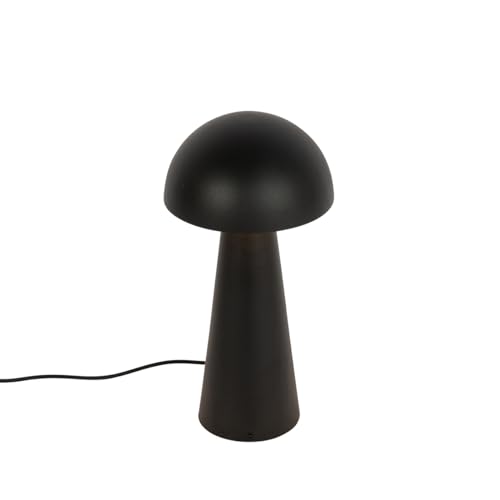 Qazqa Design außen Stehleuchte, Stehlampe für den Garten - Mushroom - Schwarz, max. 60W, Geeignet für LED, 50cm, IP44, Rund – Bild 8
