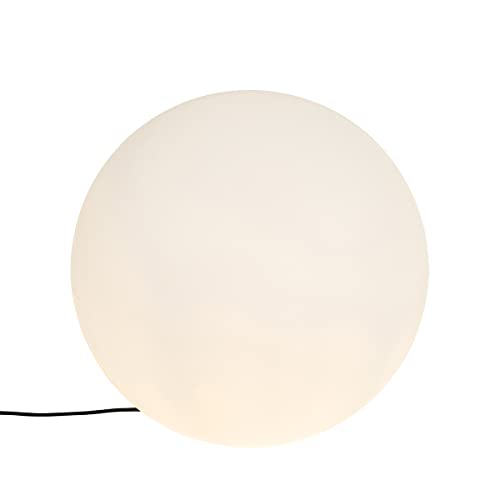 Qazqa Modern außen Stehleuchte, Stehlampe für den Garten - Nura - Weiß, max. 23W, Geeignet für LED, 74.7cm, IP44