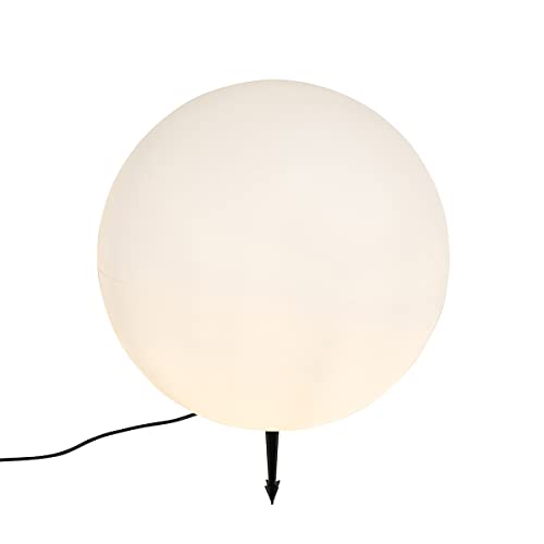 Qazqa Modern außen Stehleuchte, Stehlampe für den Garten - Nura - Weiß, max. 23W, Geeignet für LED, 74.7cm, IP44 – Bild 4