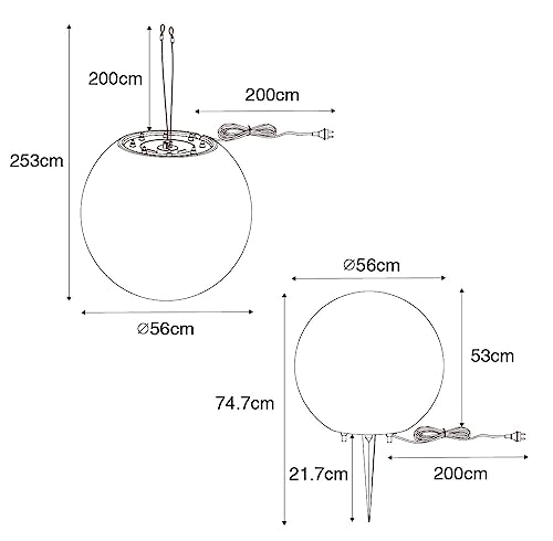 Qazqa Modern außen Stehleuchte, Stehlampe für den Garten - Nura - Weiß, max. 23W, Geeignet für LED, 74.7cm, IP44 – Bild 5