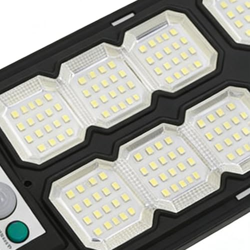 Solar-Stehleuchte – LED-Beleuchtung mit Bewegungssensor | 4 Stück 400 W Sicherheits-Stehleuchte für Parkplatz | für Außen: Hof, Garage, Yard, Garten, Weg, Hinterhof, – Bild 7