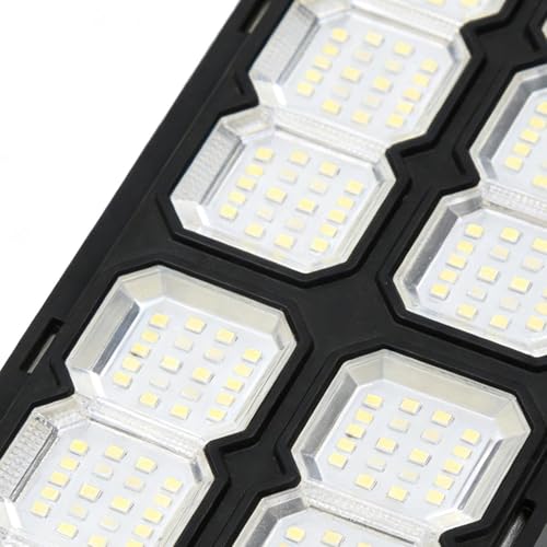 Solar-Stehleuchte – LED-Beleuchtung mit Bewegungssensor | 4 Stück 400 W Sicherheits-Stehleuchte für Parkplatz | für Außen: Hof, Garage, Yard, Garten, Weg, Hinterhof, – Bild 8