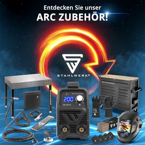 STAHLWERK Elektroden-Schweißgerät ARC 160 MD – Vollausstattung – MMA (E-Hand) bis 160 A, flexibel einsetzbar ohne Gas, kompakt & leicht, DC WIG erweiterbar, Hotstart, Anti-Stick, Smartkühlung – Bild 12