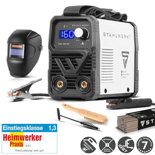 STAHLWERK Elektroden-Schweißgerät ARC 160 MD – Vollausstattung – MMA (E-Hand) bis 160 A, flexibel einsetzbar ohne Gas, kompakt & leicht, DC WIG erweiterbar, Hotstart, Anti-Stick, Smartkühlung – Bild 2