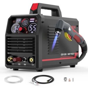 YESWELDER Plasmaschneider 55A, ohne Hochfrequenz, berührungslose Pilotlichtbogen-Technik, 230V 4-in-1 Platten/Gitterschnitt/Schruppen/Markieren Multifunktionaler Plasmaschneider