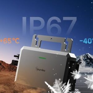 Alternative view of Solarway® Balkonkraftwerk 800W mit 1000Wp Solarmodulen – Komplettset mit Hoymiles HiFlow 800 Wechselrichter – 2× 500W bifaziale Black Solarpanels – Mini PV Anlage für Steckdose inkl. Zubehör