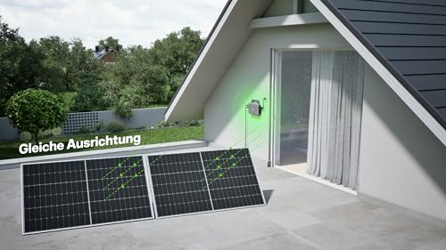 Solarway® Balkonkraftwerk 800W mit 1000Wp Solarmodulen – Komplettset mit Hoymiles HiFlow 800 Wechselrichter – 2× 500W bifaziale Black Solarpanels – Mini PV Anlage für Steckdose inkl. Zubehör – Bild 5