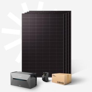 Alternative view of Kleines Kraftwerk 2000W Balkonkraftwerk ohne Halterung (bifazial) inkl. Anker Solarbank 2 Pro | Solaranlage mit Speicher 800W komplett Steckdose | Balkon Kraftwerk Komplettset | 4x 500Wp Solarmodule