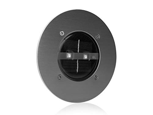8er SET moderner Solar LED Bodeneinbaustrahler rund in Edelstahl / Glas für Außen – Bild 5