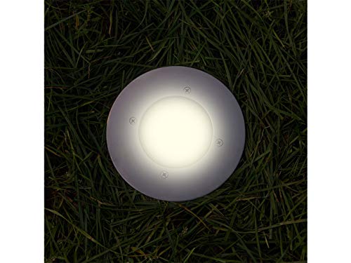 8er SET moderner Solar LED Bodeneinbaustrahler rund in Edelstahl / Glas für Außen – Bild 8