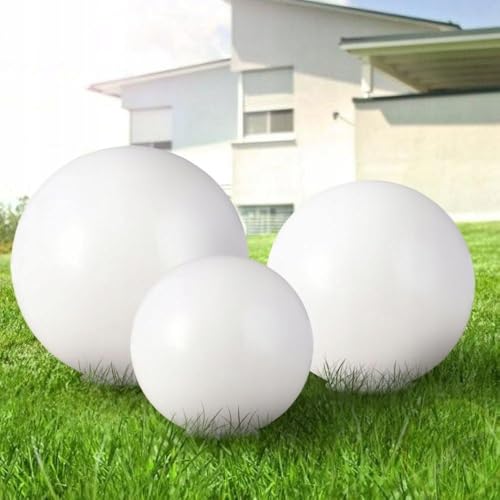 SMART LED Kugelleuchte für Garten IP65 - Satz 25/30/40 cm Kugel Außenleuchte Optik - E27 230V - winterfest - Erdspieße, austauschbare Lichtquelle, Weg- und Gartenbeleuchtung (Ø25/Ø30/Ø40) – Bild 3