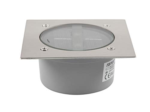 6er SET moderner Solar LED Bodeneinbaustrahler 4-eckig in Edelstahl / Glas für Außen – Bild 4