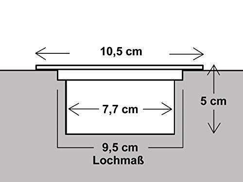 6er SET moderner Solar LED Bodeneinbaustrahler 4-eckig in Edelstahl / Glas für Außen – Bild 6