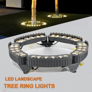 Alternative view of ETRYOX LED-Außenbeleuchtung, runde Lichter, Landschaftsbaum, Niederspannung, Landschaftsprojektor, für Rasen, Laufpark, Warmweiß, 7 Stück