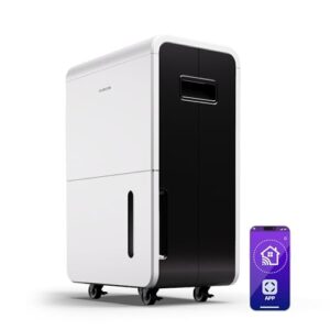 Klarstein DryFy Grand Smart 70L Luftentfeuchter - 70L/Tag, WiFi App Steuerung, 8L Tank, 24h Timer, Automatische Entfeuchtung, Elektrischer Entfeuchter für Räume 60-90m², Weiß