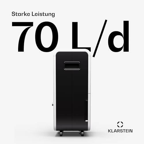 Klarstein DryFy Grand Smart 70L Luftentfeuchter - 70L/Tag, WiFi App Steuerung, 8L Tank, 24h Timer, Automatische Entfeuchtung, Elektrischer Entfeuchter für Räume 60-90m², Weiß – Bild 3