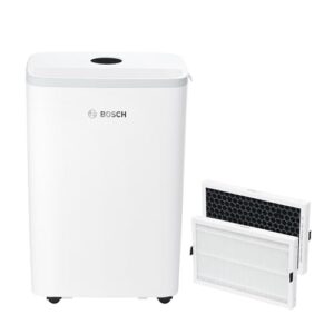 Bosch Dry 2000 Luftentfeuchter Ersatzfilter für Luftentfeuchter der Dry Serie Bundle - Mit 2er-Pack Filter, 3 Modi und 2,5-Liter-Wassertank - Für Räume Bis Zu 24 m²