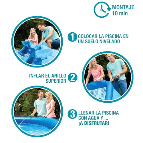 Intex 28122NP – Aufstellpool Easy Set Rund, Filterpumpe 1250 L/h, 3853 L, PVC, Blau, 305x76 cm – Bild 5